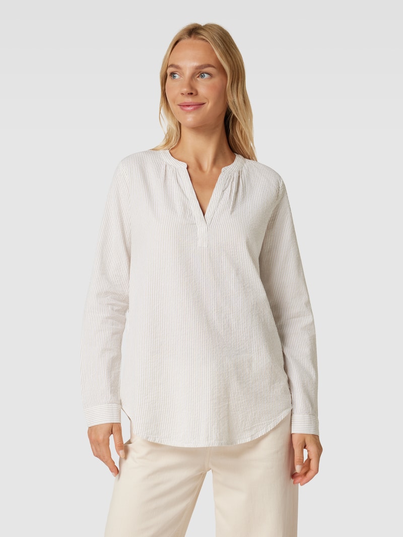 Bluse mit Streifenmuster in sand