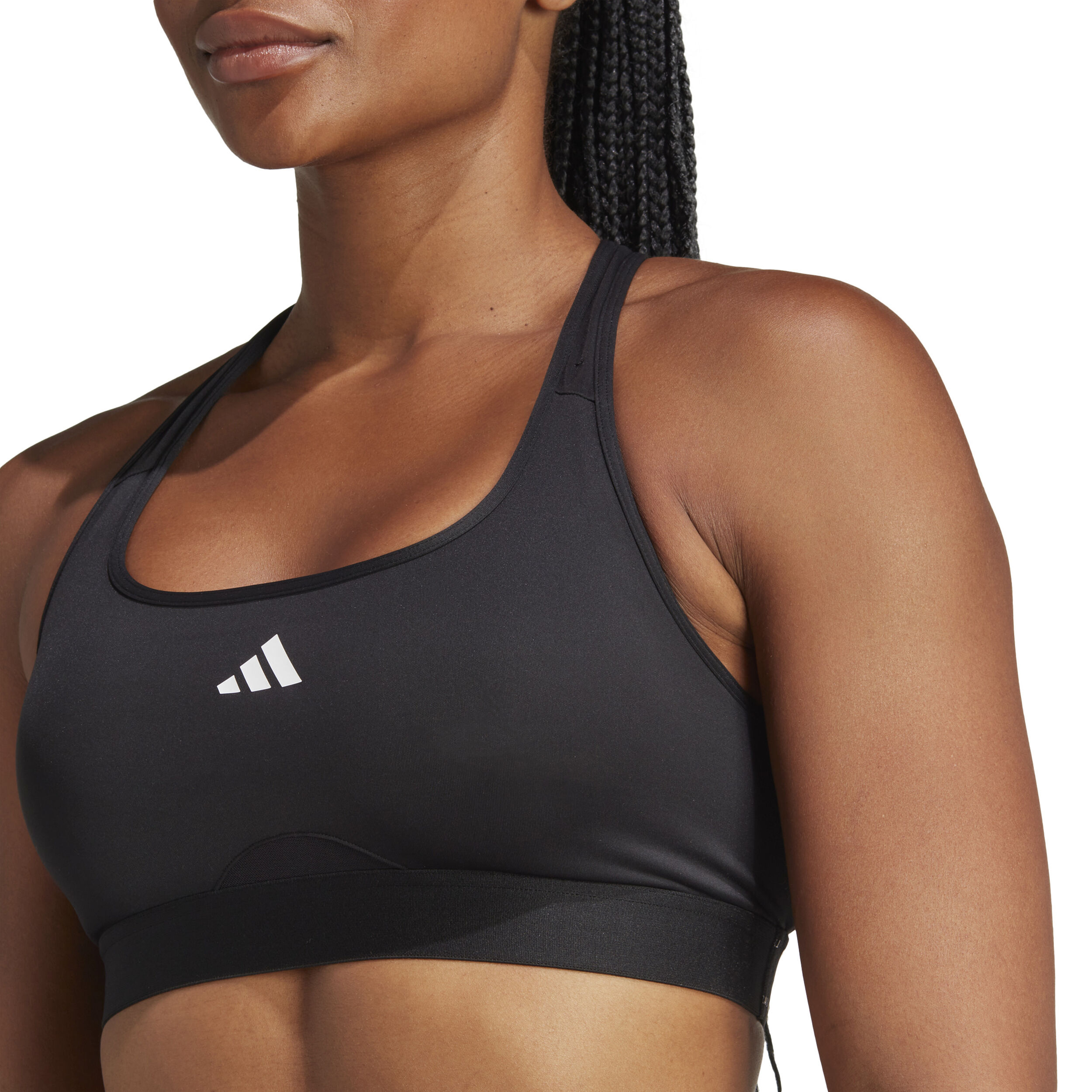 Power Racer Medium Sport-BH Damen - Schwarz