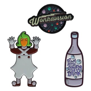 Charlie und die Schokoladenfabrik Ansteck-Pins 3er-Set Limited Edition
