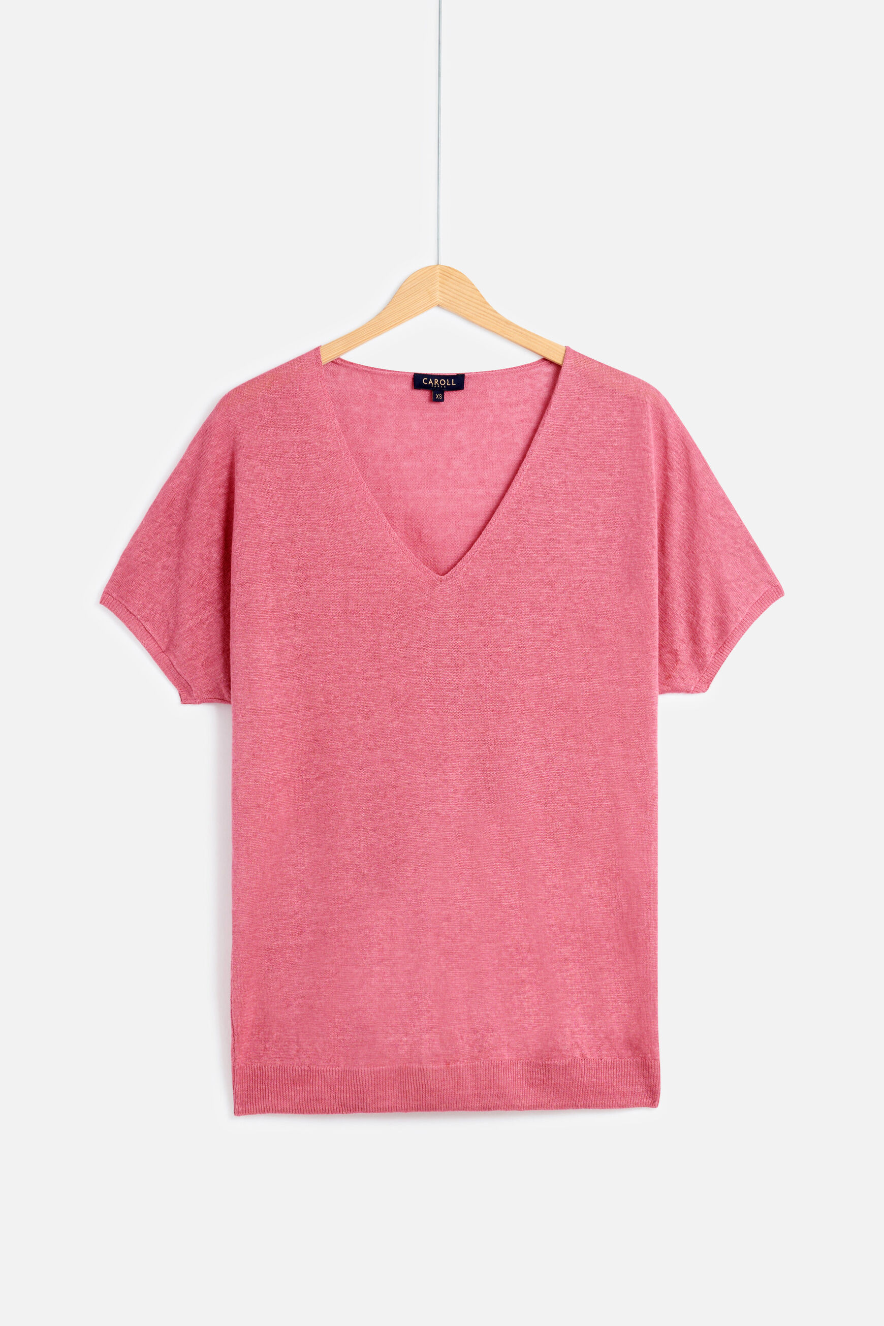 pull milane 100% lin rose femme