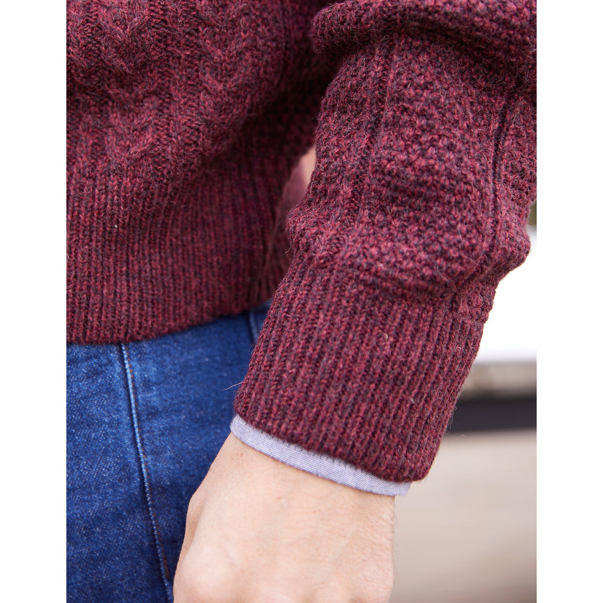 Pull col camionneur maille irlandaise