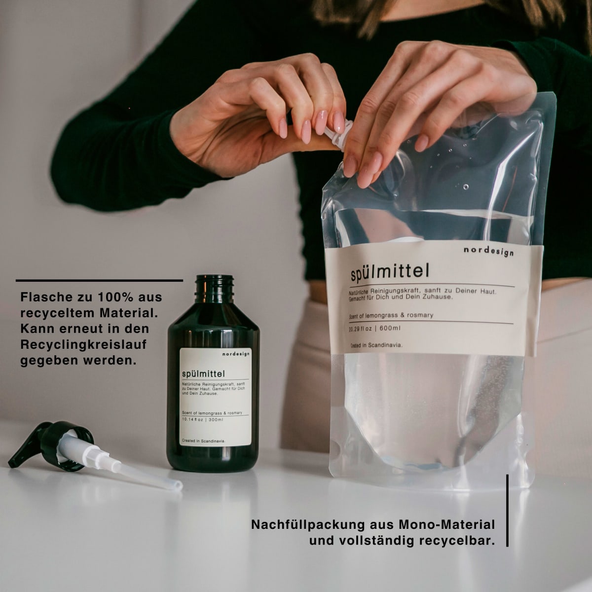 Spülmittel mit natürlicher Reinigungskraft Nachfüllpack, 600 ml