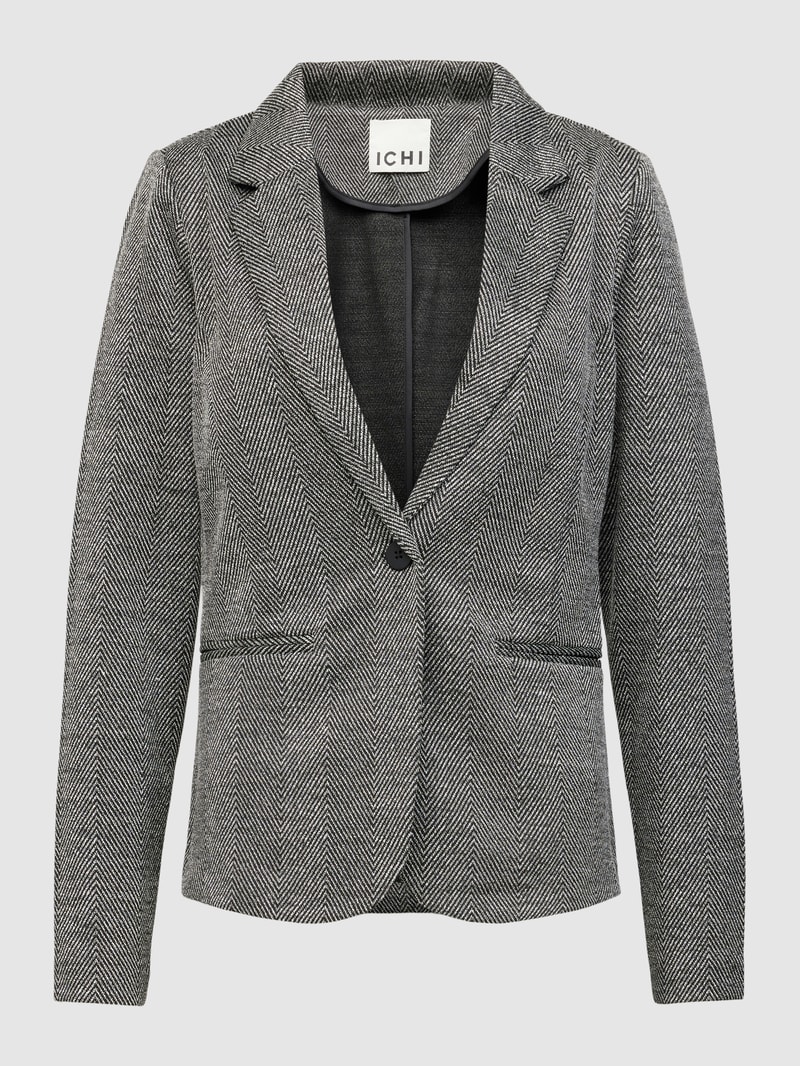 Blazer mit Allover-Muster Modell 'KATE' in schwarz