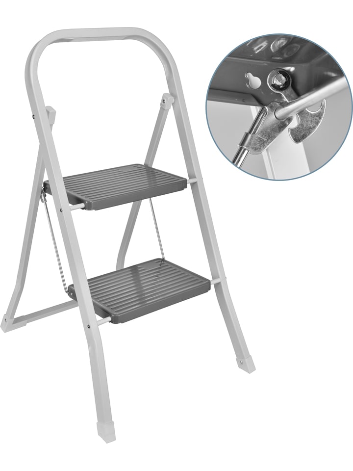 Everysentials Klappleiter in Weiß/ Schwarz - (B)20 x (H)60 cm günstig kaufen onesize