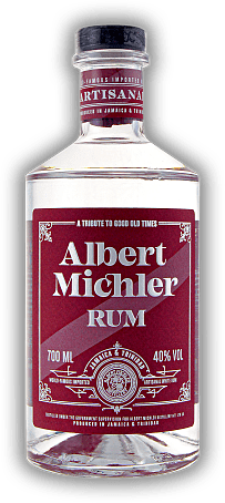 Albert Michler Jamaica & Trinidad Artisanal White Rum 40% Albert Michler Jamaica & Trinidad Artisanal White Rum 40% Durch eine kurzzeitige Lagerung im Eichenfass entsteht sein charakteristisches Aromenprofil. 0,7	 Liter - Vol 40%