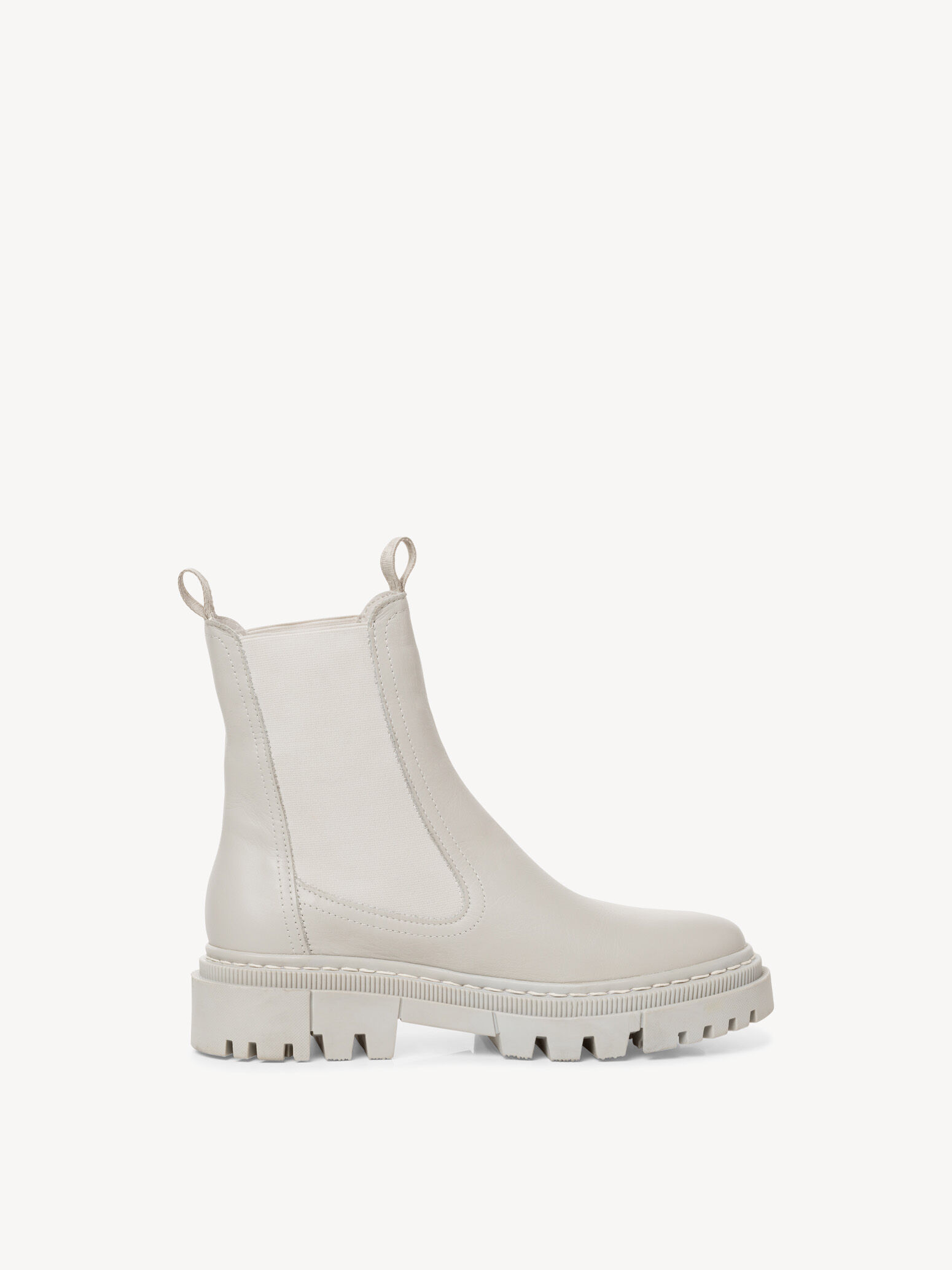 Bottine Chelsea en cuir - gris