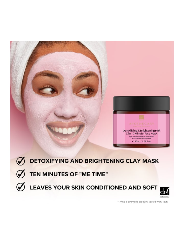 Dr Botanicals Entgiftende & aufhellende Gesichtsmaske aus rosa Tonerde (10 Minuten) günstig kaufen onesize