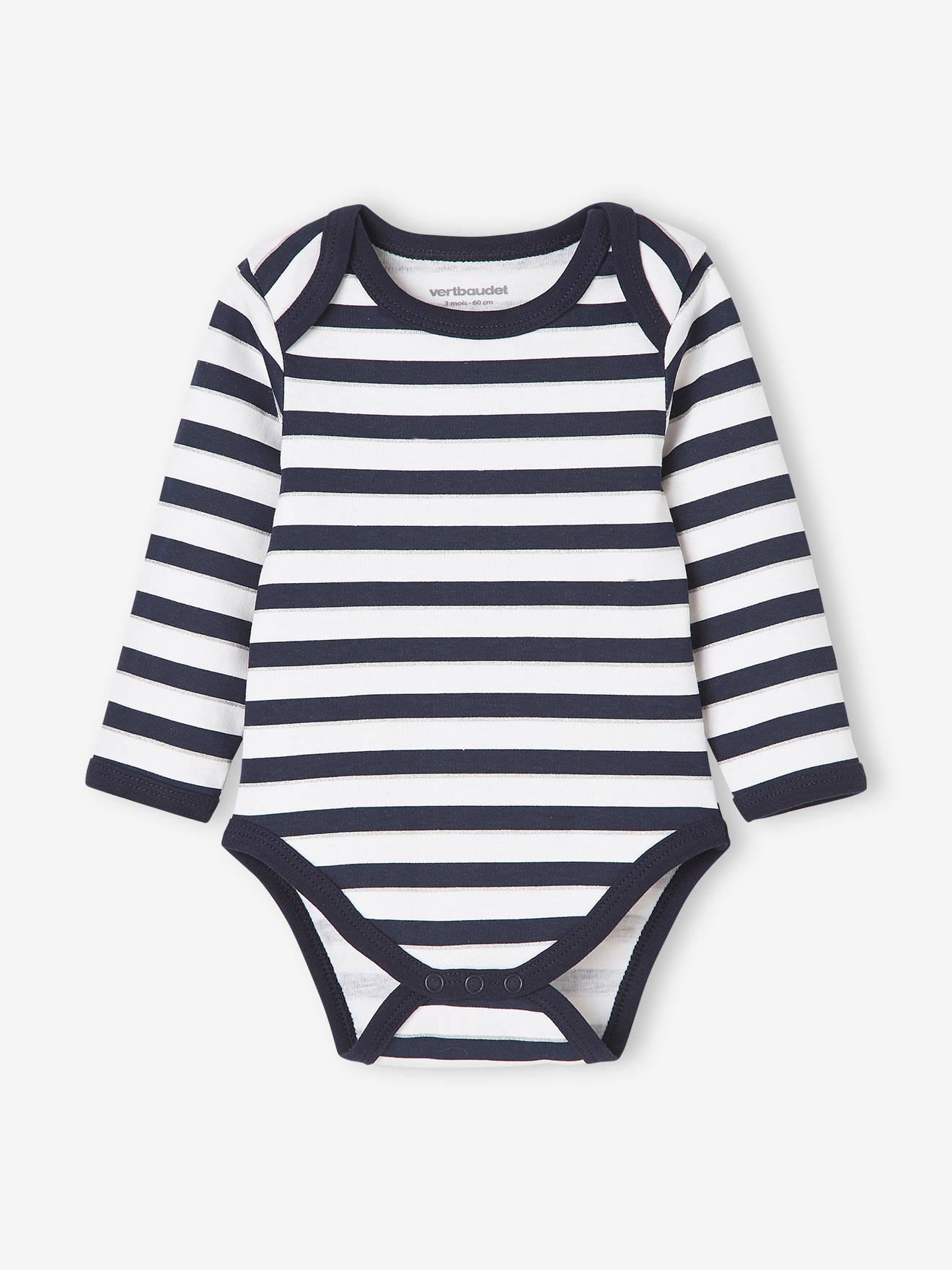 Lot de 3 bodies manches longues bébé emmanchure US lot encre