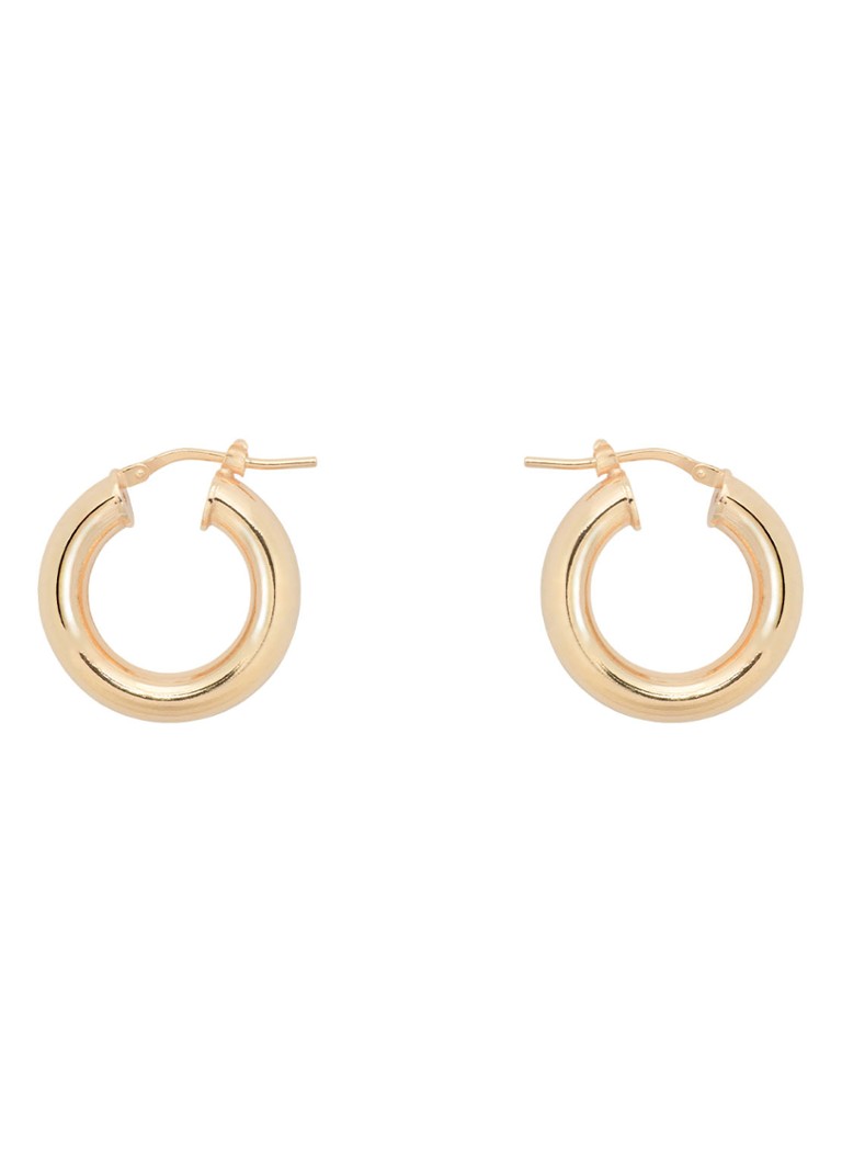 Anna + Nina Thick Plain S gold-plated hoop earrings