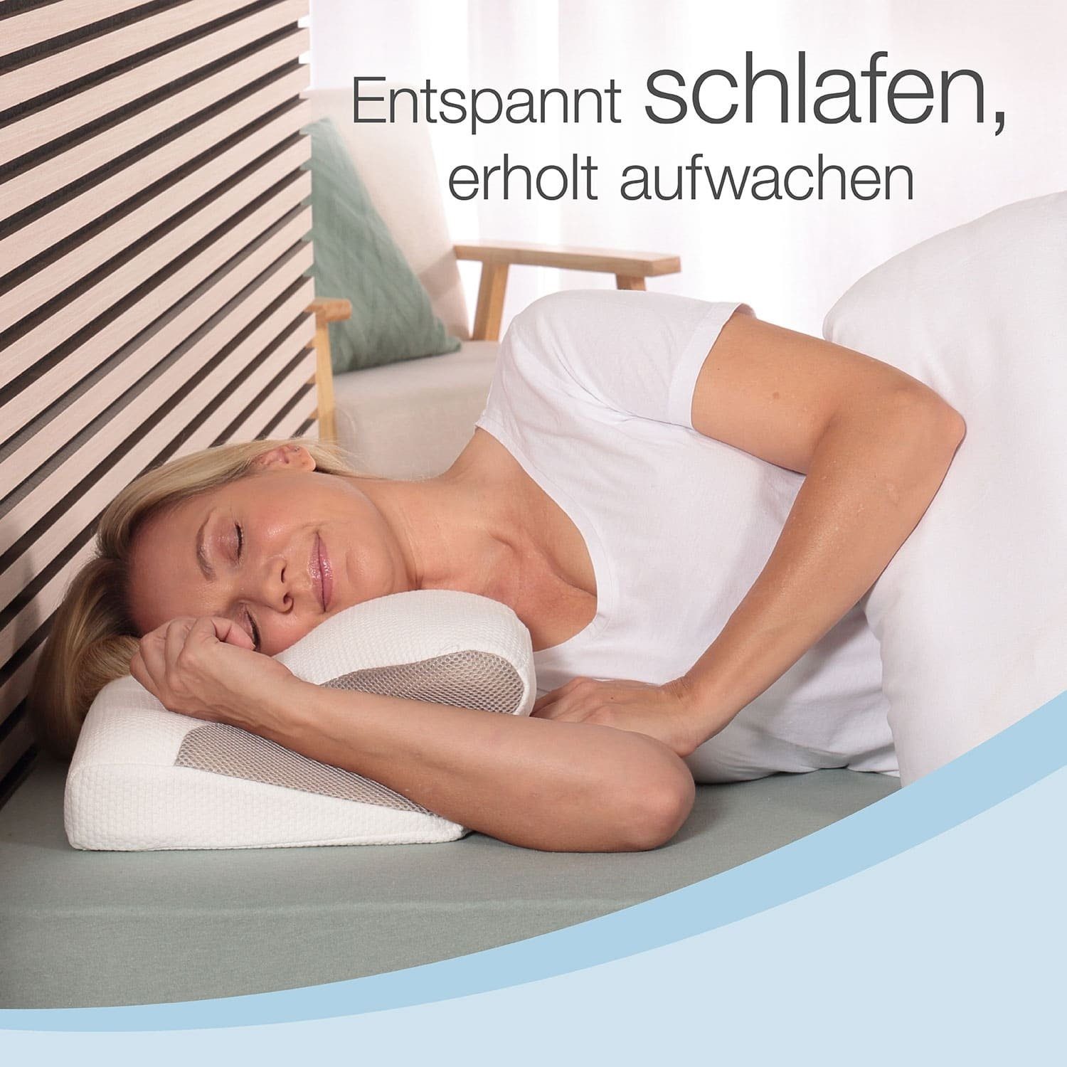 Nackenstützkissen Visco, Bestschlaf, Füllung: Polyurethan, Rückenschläfer, Seitenschläfer, Bauchschläfer