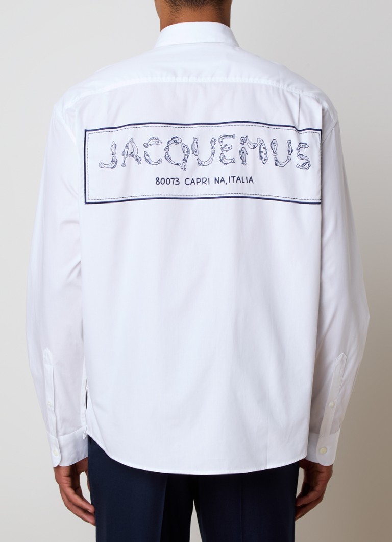 Camisa Jacquemus de corte regular com logo e estampa nas costas.