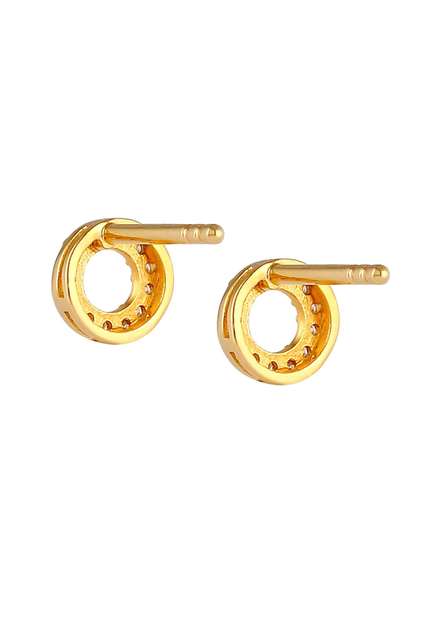 Orecchini a cerchio da donna Elli DIAMONDS con diamanti (0,13 ct.) in argento sterling 925