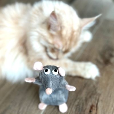 Aumüller Katzenspielzeug Ratte Cedric mit Baldrian