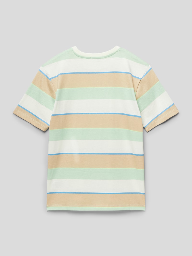 T-Shirt mit Streifenmuster in apricot