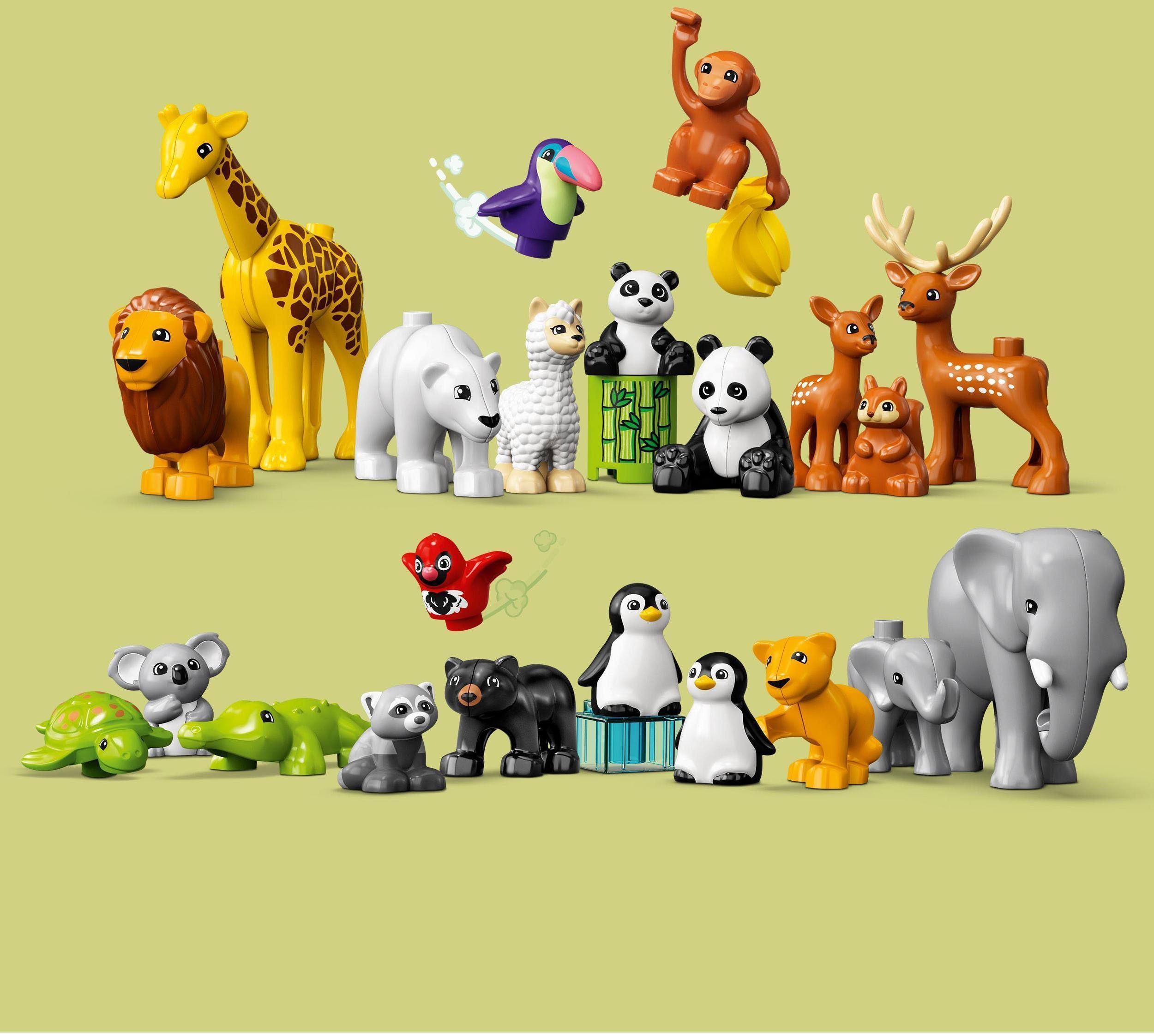 LEGO® Konstruktionsspielsteine Wilde Tiere der Welt (10975), LEGO® DUPLO, (142 St), Made in Europe