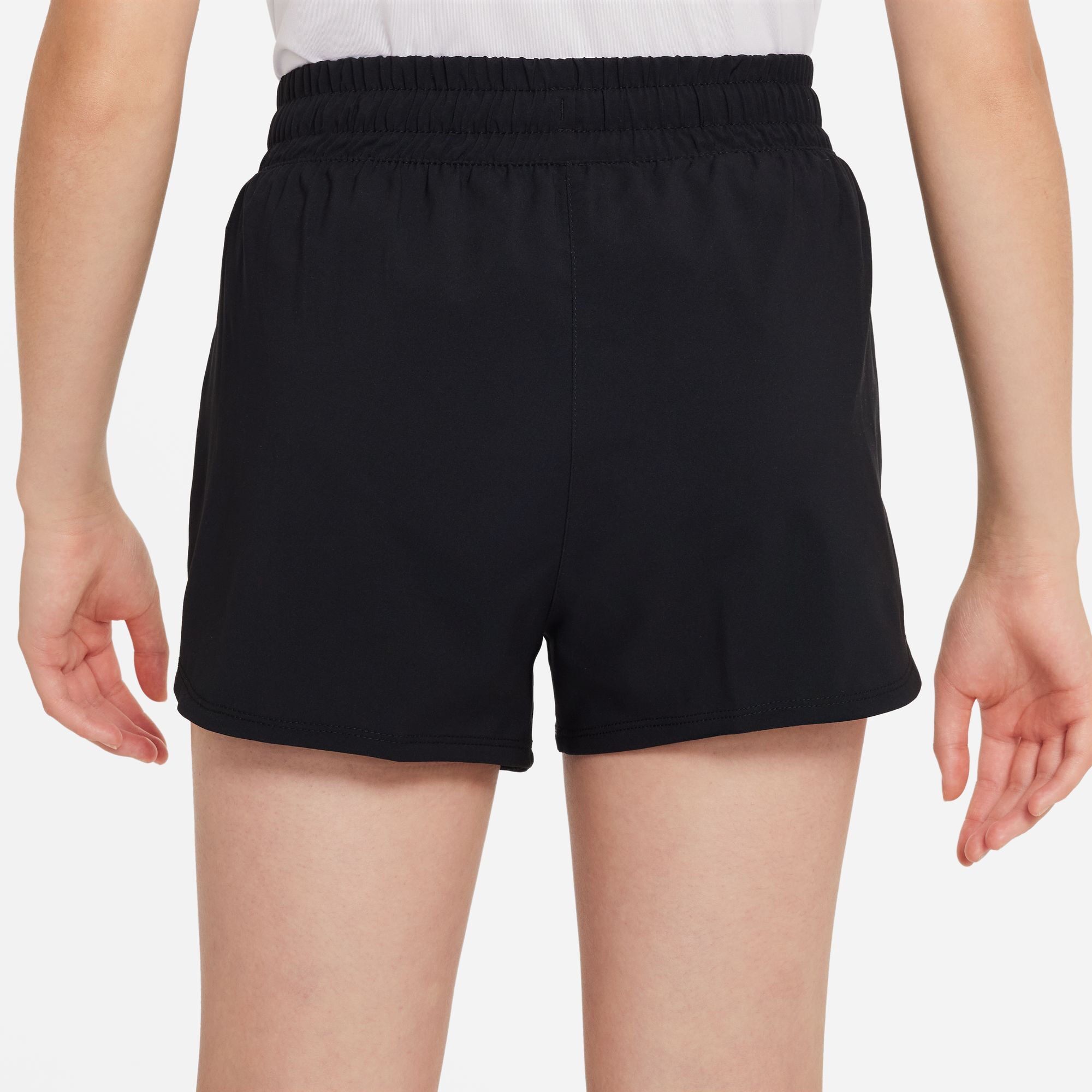 Dri-Fit Big Kids High Waisted Woven Shorts Mädchen - Schwarz