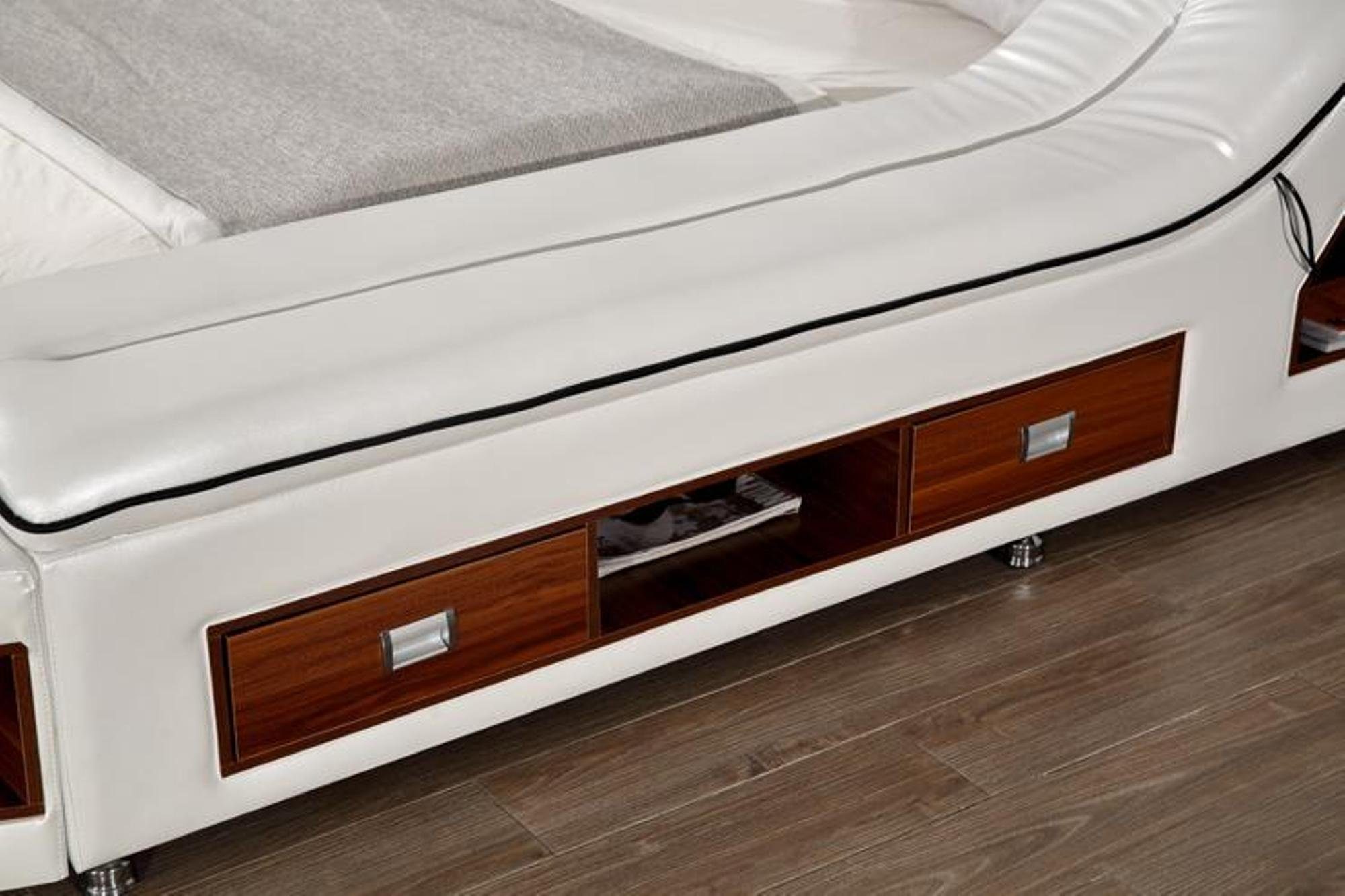 JVmoebel Bett Multifunktions Bett Doppel Betten Hotel xxl big Polster Betten USB