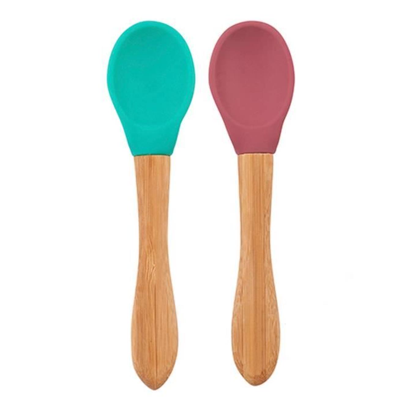 Cuillères bébé en bambou et silicone (lot de 2)