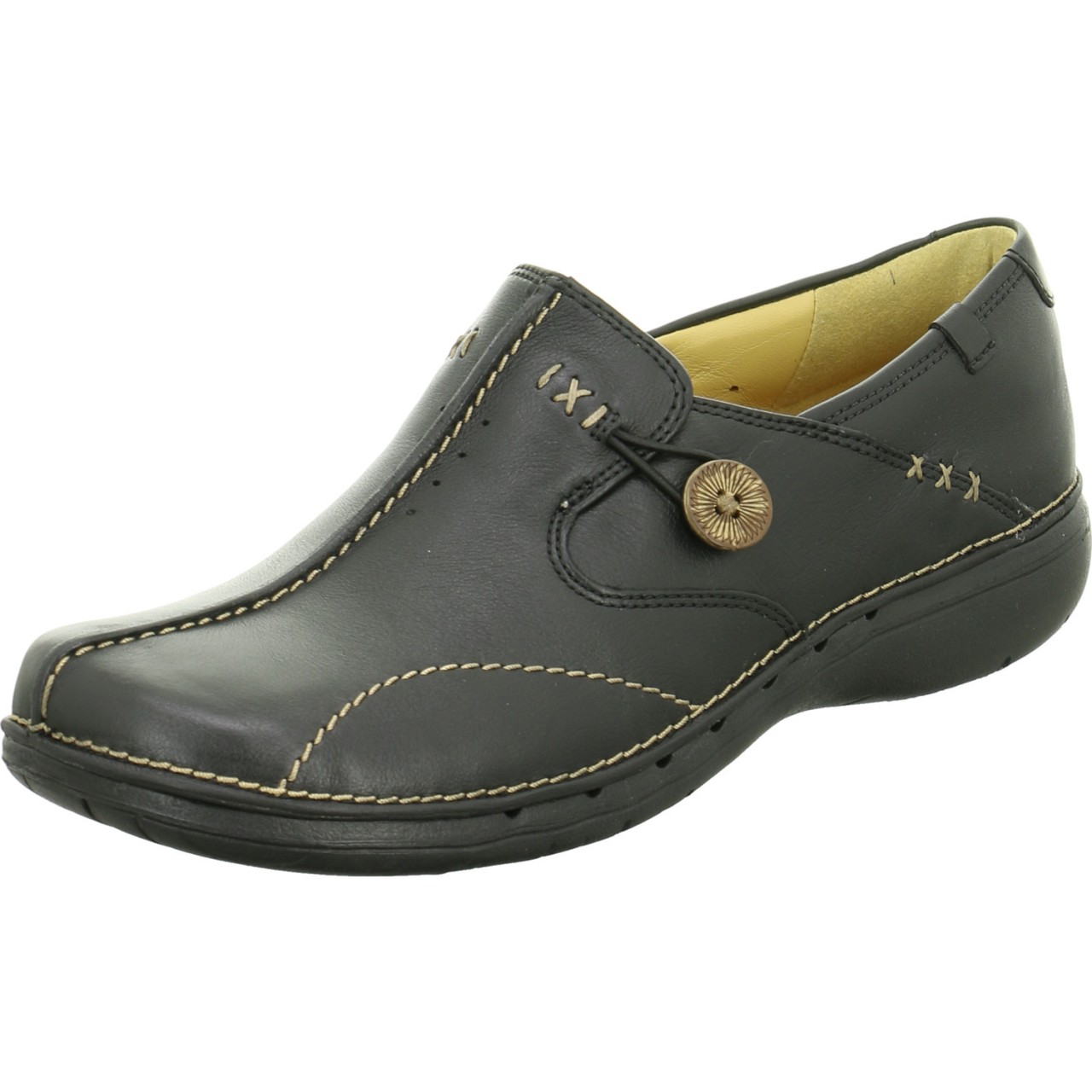 CLARKS Komfort Slipper schwarz NV