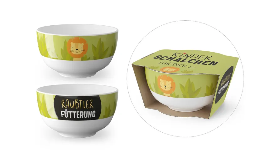 Geschenk für Dich Kinder Schälchen Raubtier Fütterung