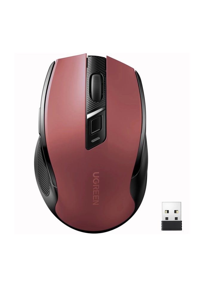 Ugreen PC-Maus - kabellose optische Maus USB 2,4 GHz / Bluetooth 5.0 in Rot günstig kaufen onesize