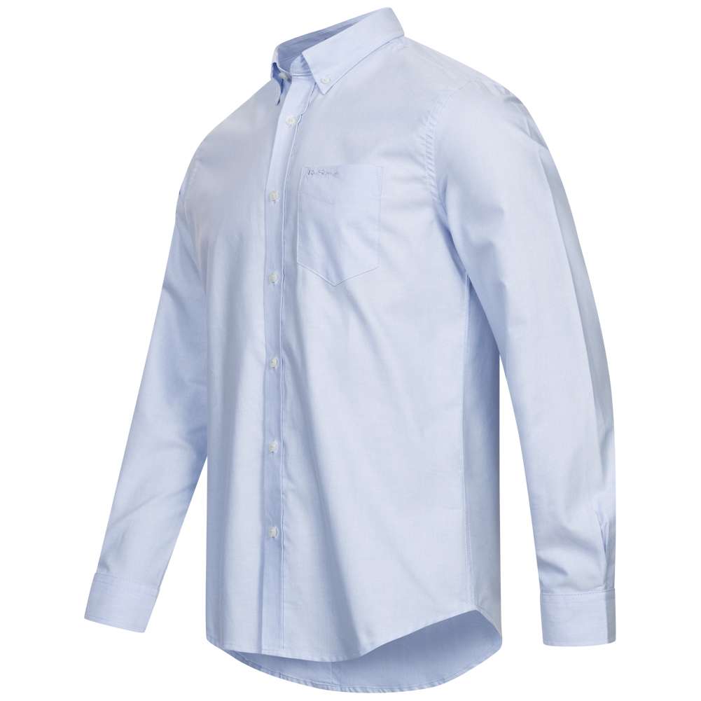 BEN SHERMAN Oxford Herren Langarm Hemd 0076260-SKY