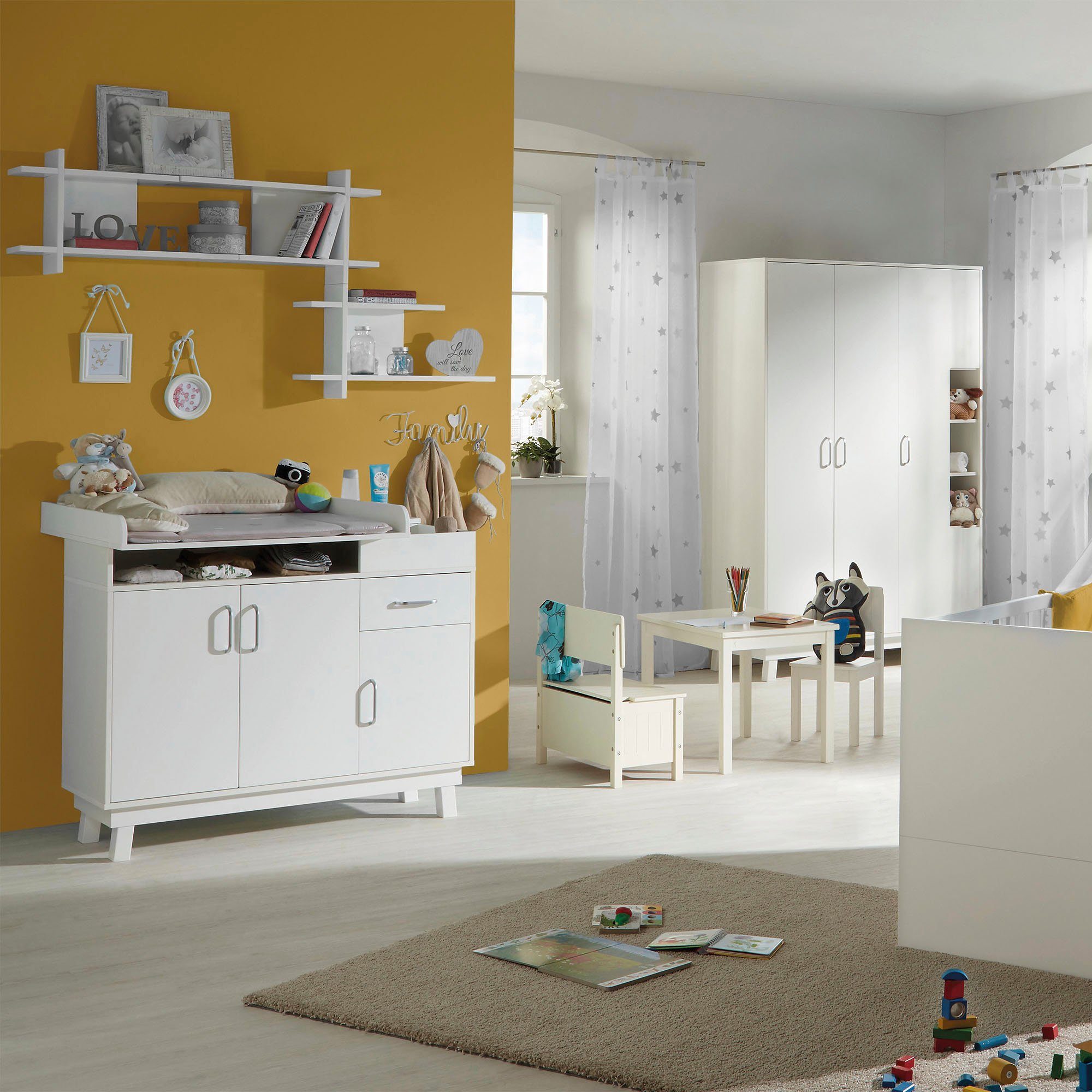 roba® Kinderregal Nordic, weiß (3-tlg), Made in Europe