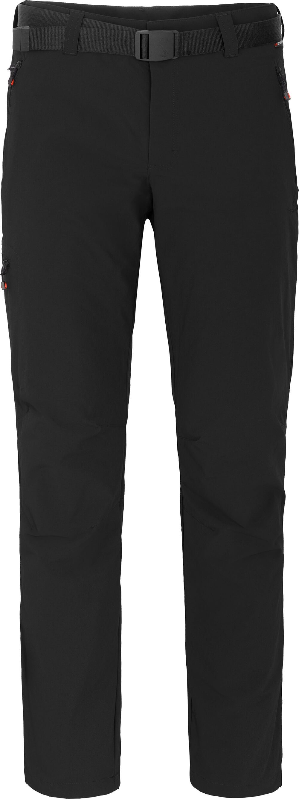 Bergson Outdoorhose ALASKO Herren Winter Wanderhose, elastisch, warm, gefüttert, Kurzgrößen, schwarz