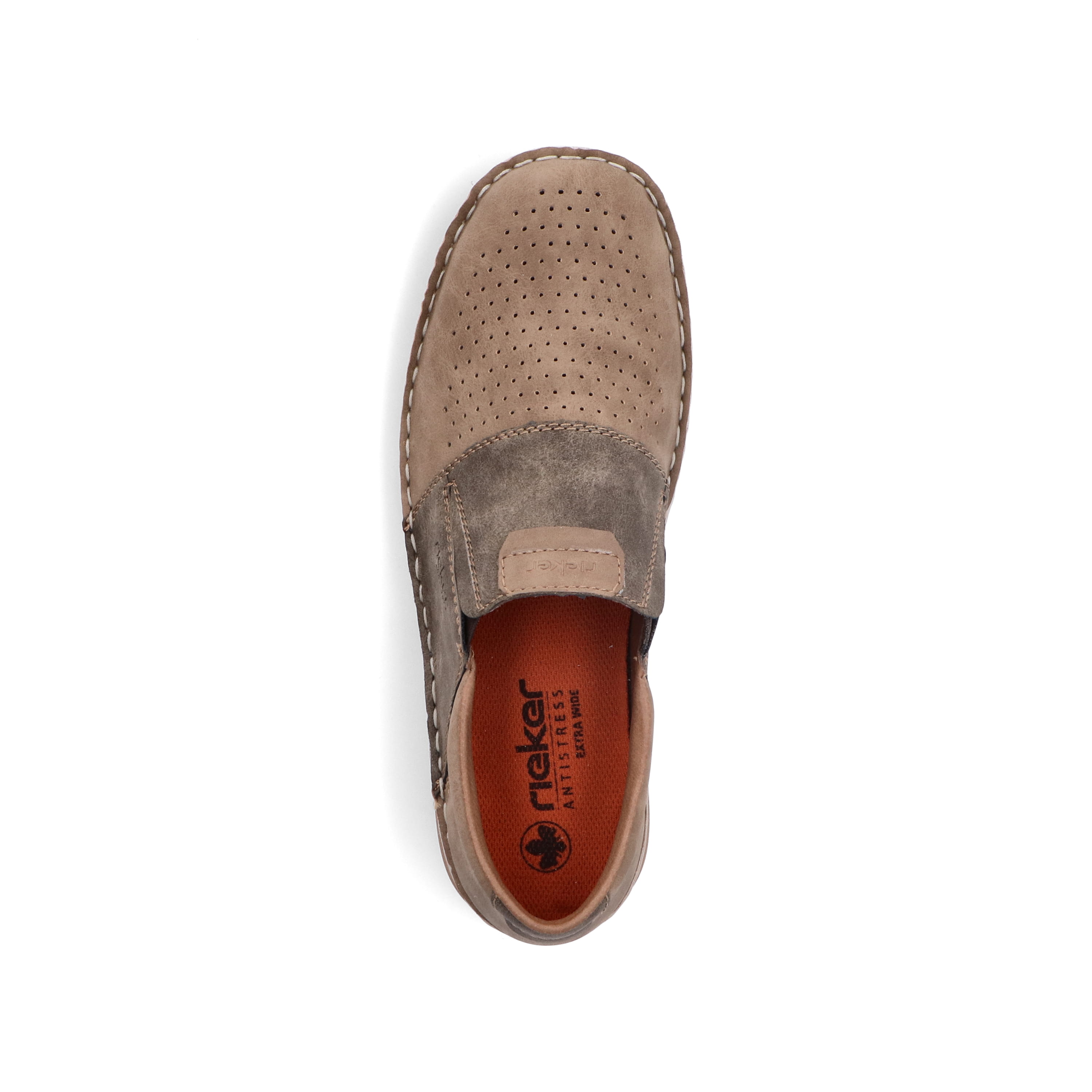 Rieker Herren Slipper hellbeige-steingrau