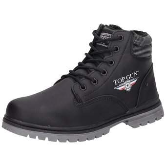 Top Gun Schnür Boots in schwarz