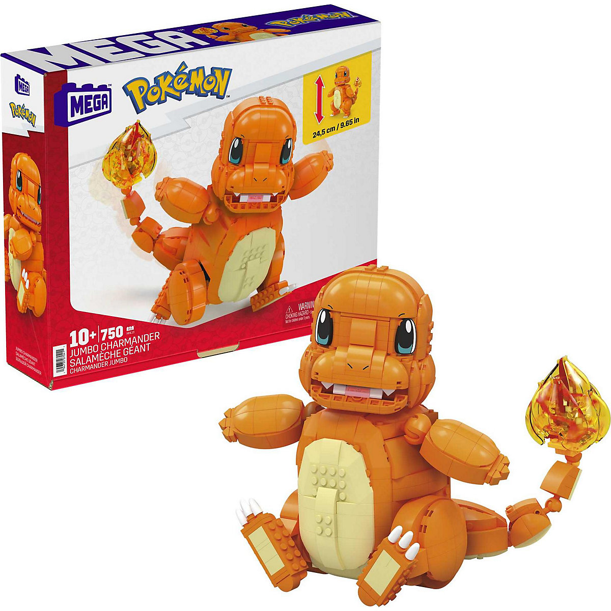 Mega Construx Pokémon Jumbo Glumanda Collector Figur (beweglich), Bauset