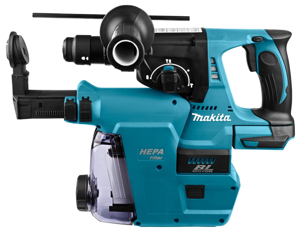 Makita DHR243ZJW Combination Hammer 18 Volt Body + DX built-in dust extraction