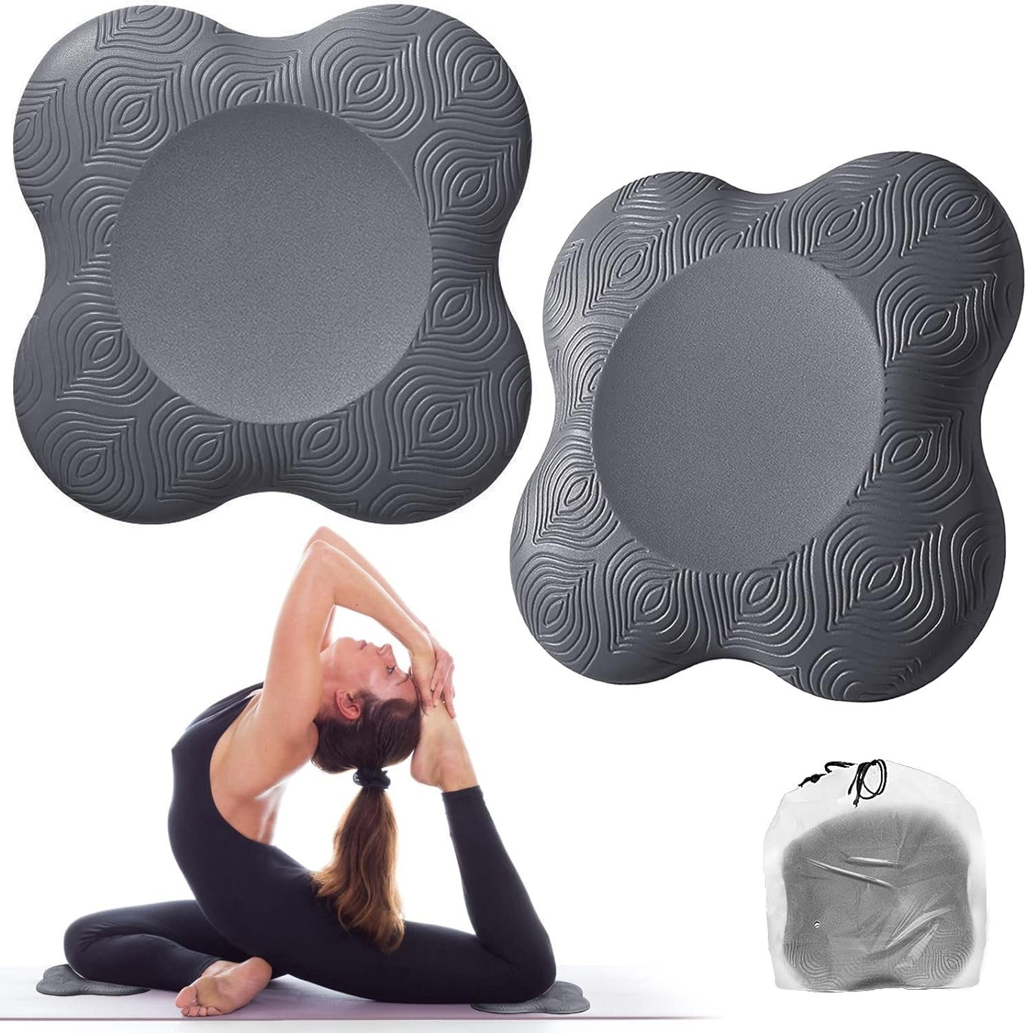 Runxizhou Sportmatten-Regenschutz 2Stk Kniekissen für Yoga,Yoga Matt für Pilates