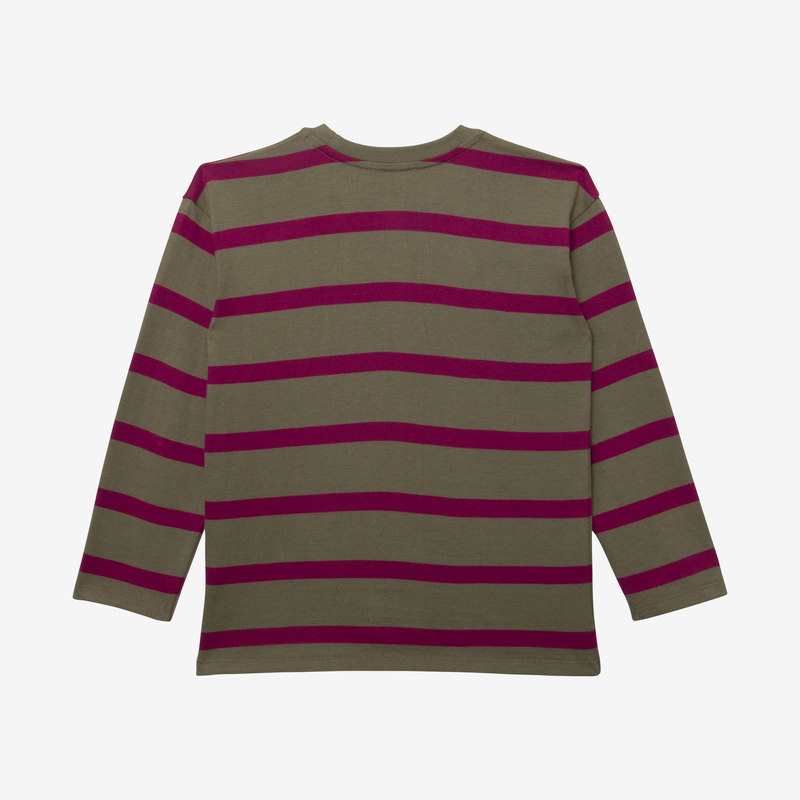 Marinière garçon kaki violet Catimini