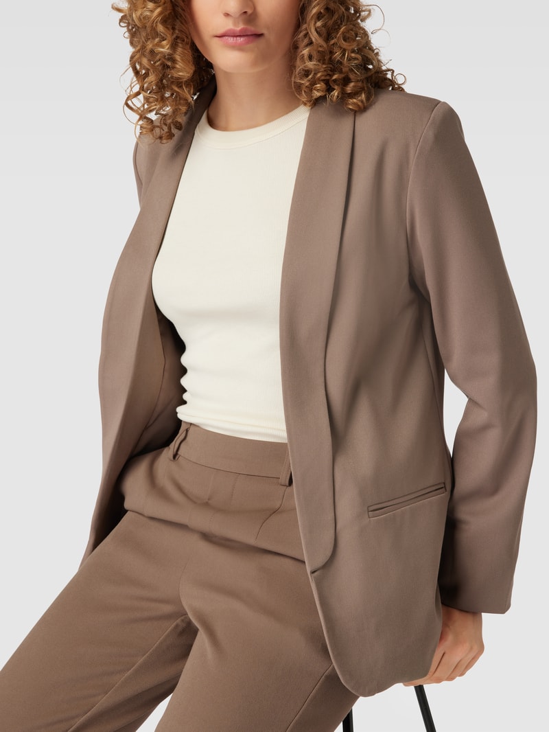 Blazer mit Paspeltaschen in taupe
