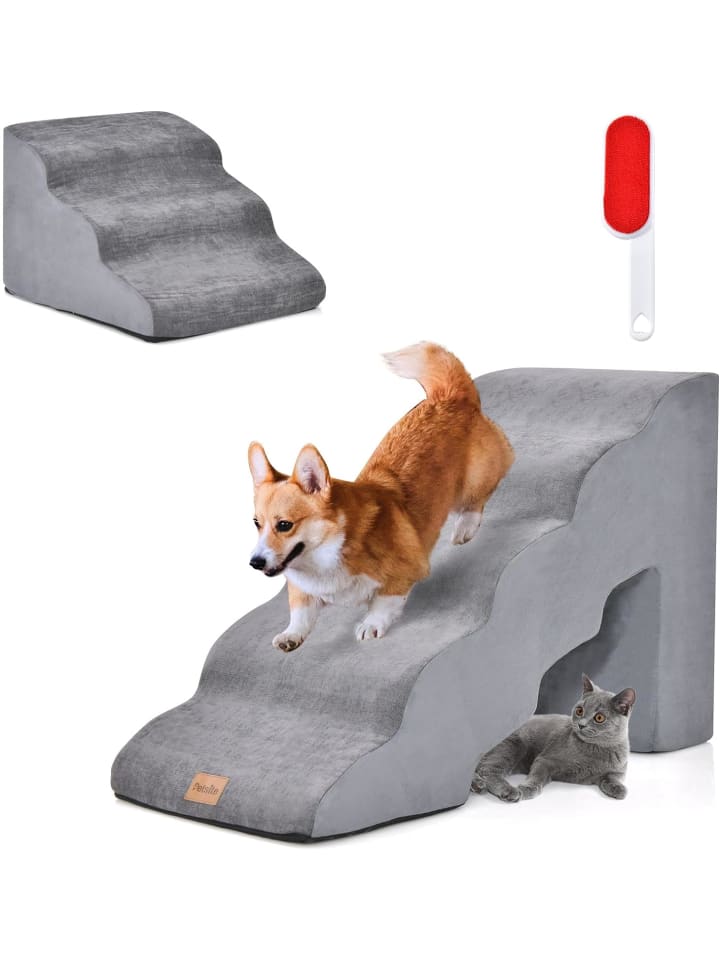 COSTWAY Hundetreppe 5 3 Stufen in Grau günstig kaufen onesize