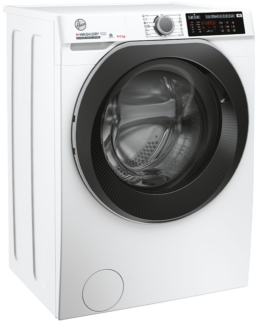 Hoover Waschtrockner HD 495AMBS/1-S, 9,00 kg, 5 kg, 1400 U/min, Active Steam, Mix-Power-System, WiFi & Bluetooth (hOn-App)