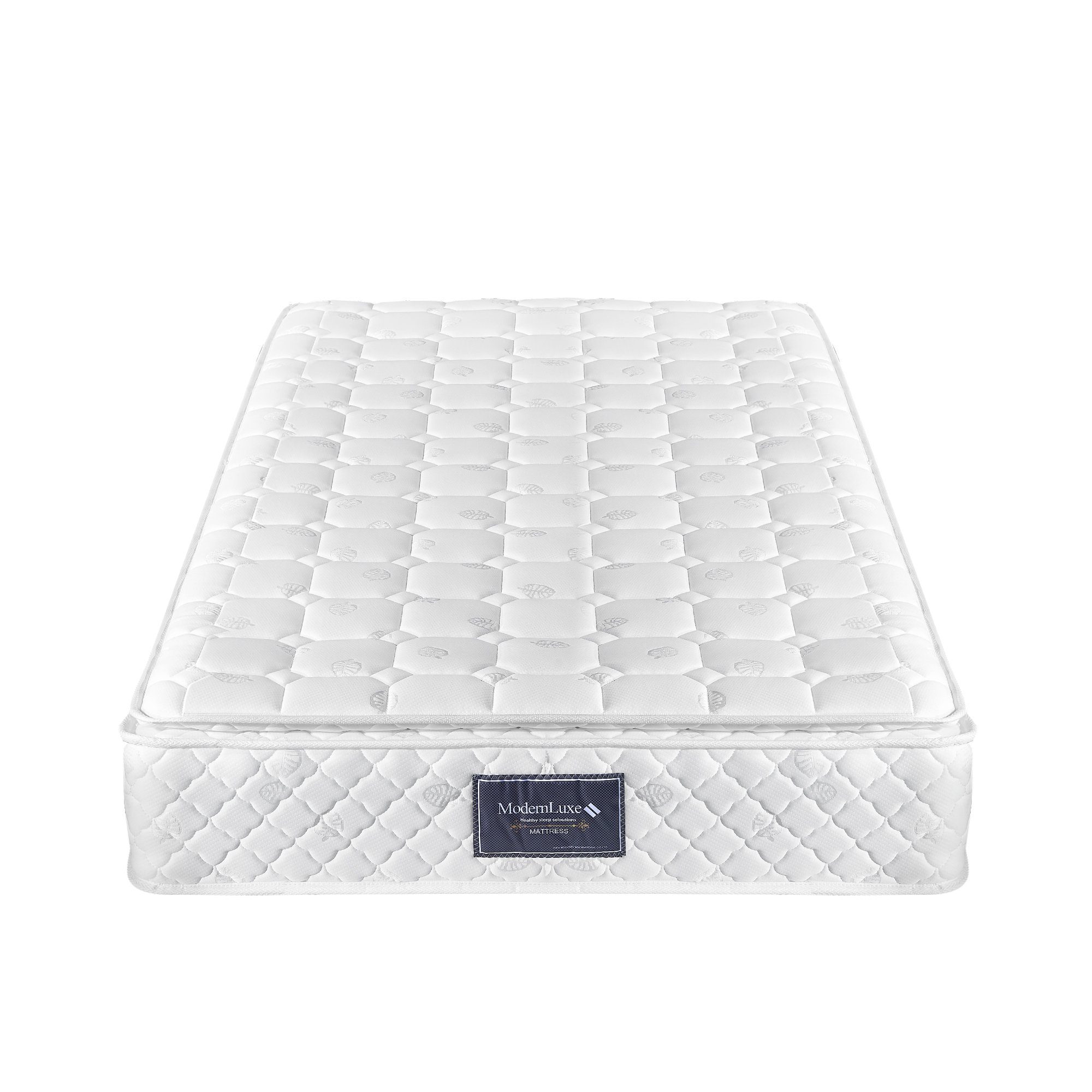 Federkernmatratze 7 Zonen Kaltschaum Matratze, Härtegrad H3, 25cm Höhe,90/140/160x200cm, Fangqi, 25 cm hoch, Taschenfederker, versteppter Mikrofaserbezug-Topping