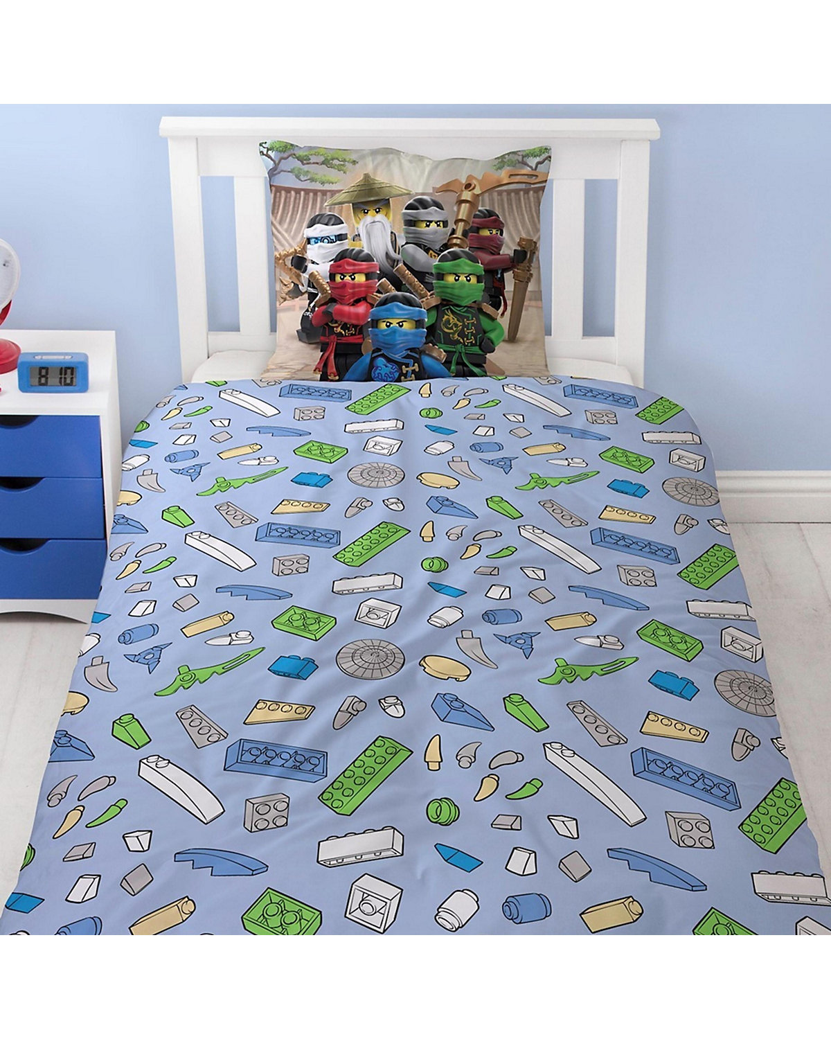 Bettwäsche Jungen Lego Ninjago Lloyd, Renforcé, 135 x 200 cm + 80 x 80 cm