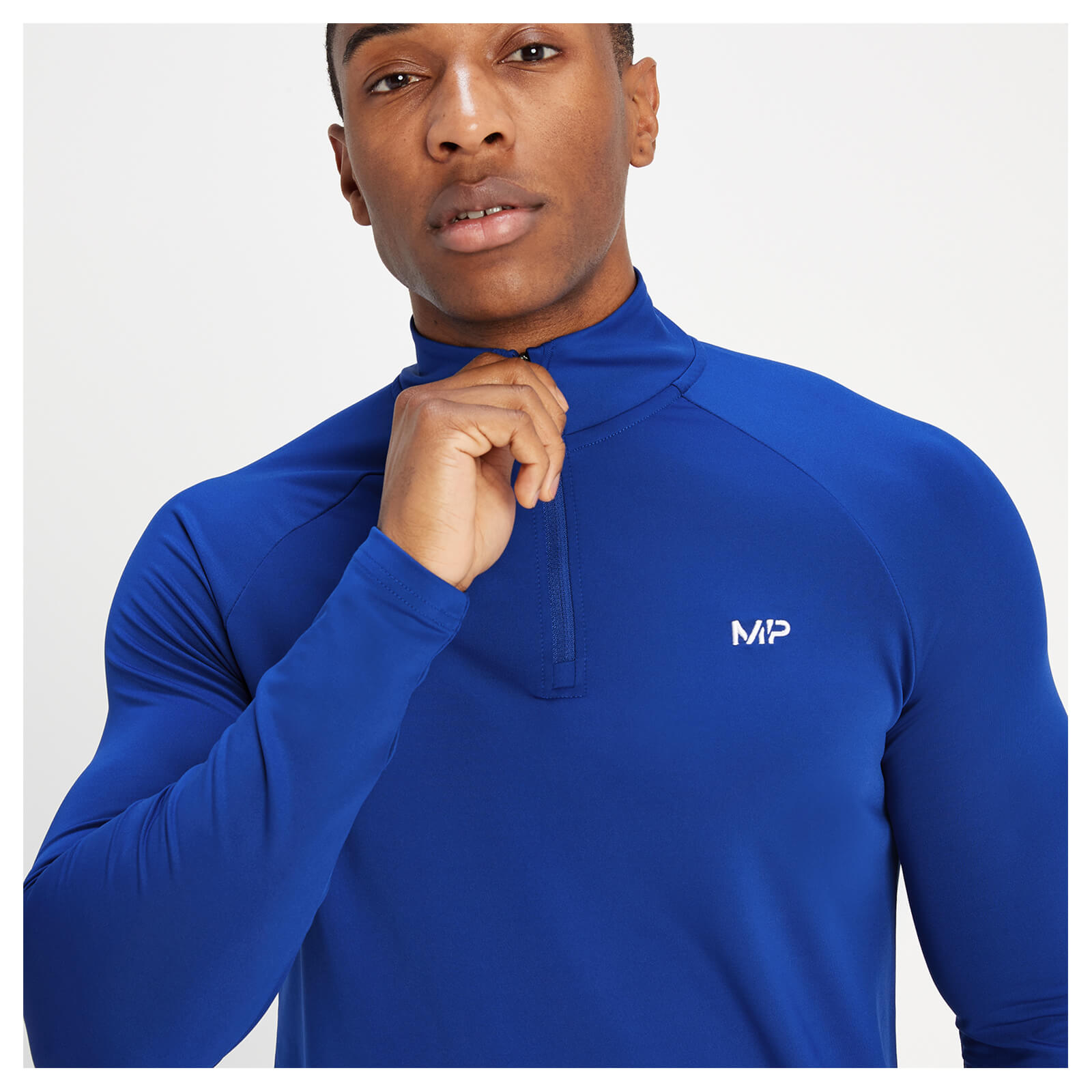 Haut d’entraînement à fermeture éclair ¼ MP pour hommes – Bleu cobalt