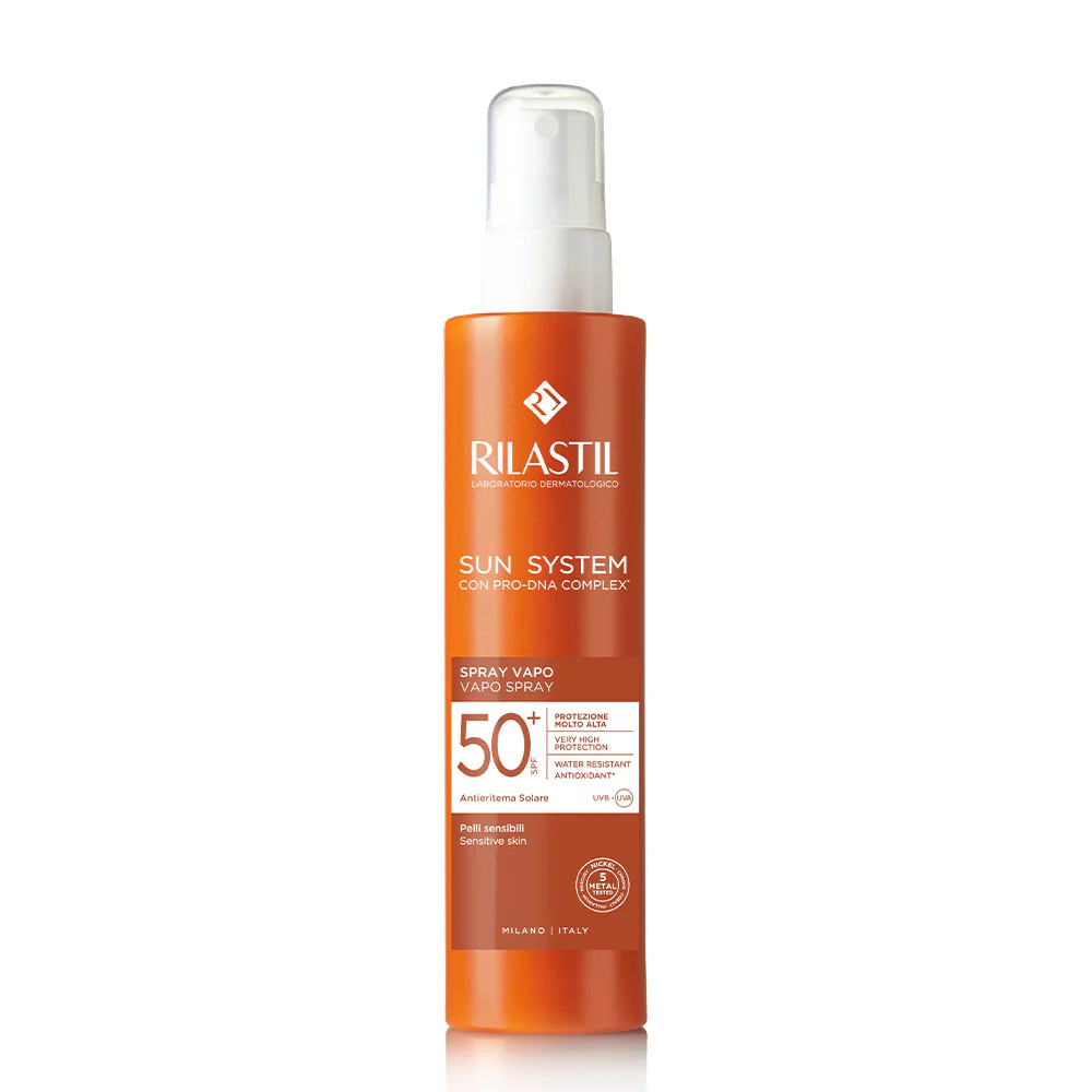 Sun System Spray Vapo SPF50+ - Visoko zaščitni sprej za sončenje za telo, Visoko zaščitno mleko za sončenje za telo.