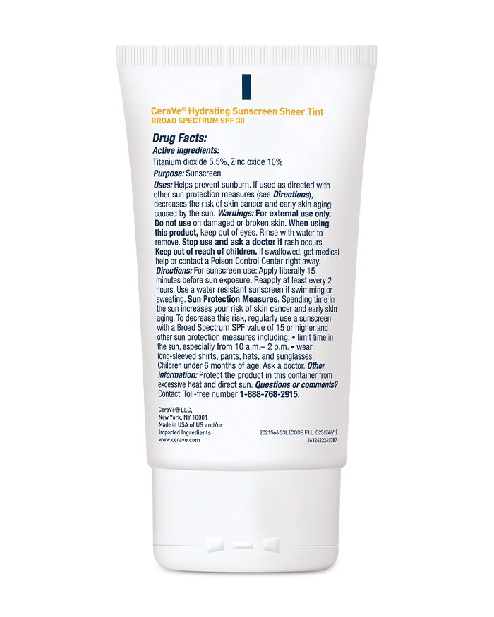 Crème solaire minérale hydratante teintée SPF 30 pour le visage
