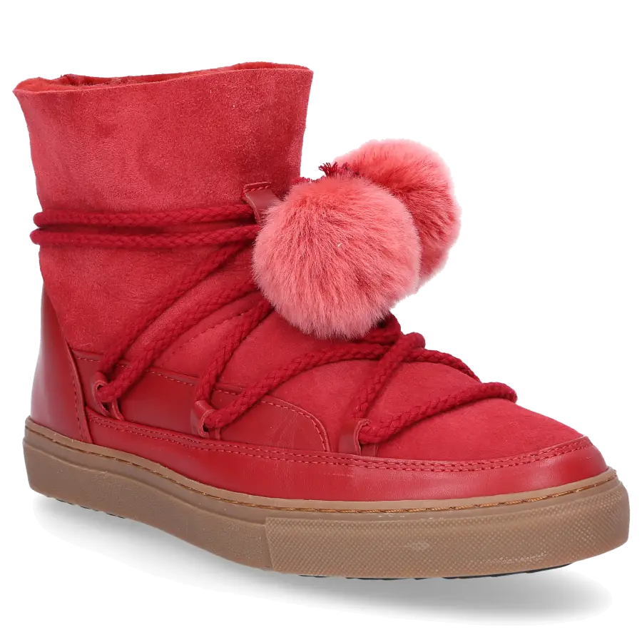 INUIKII - Snowboots 20100 Kalbsleder Bommel rot - rot