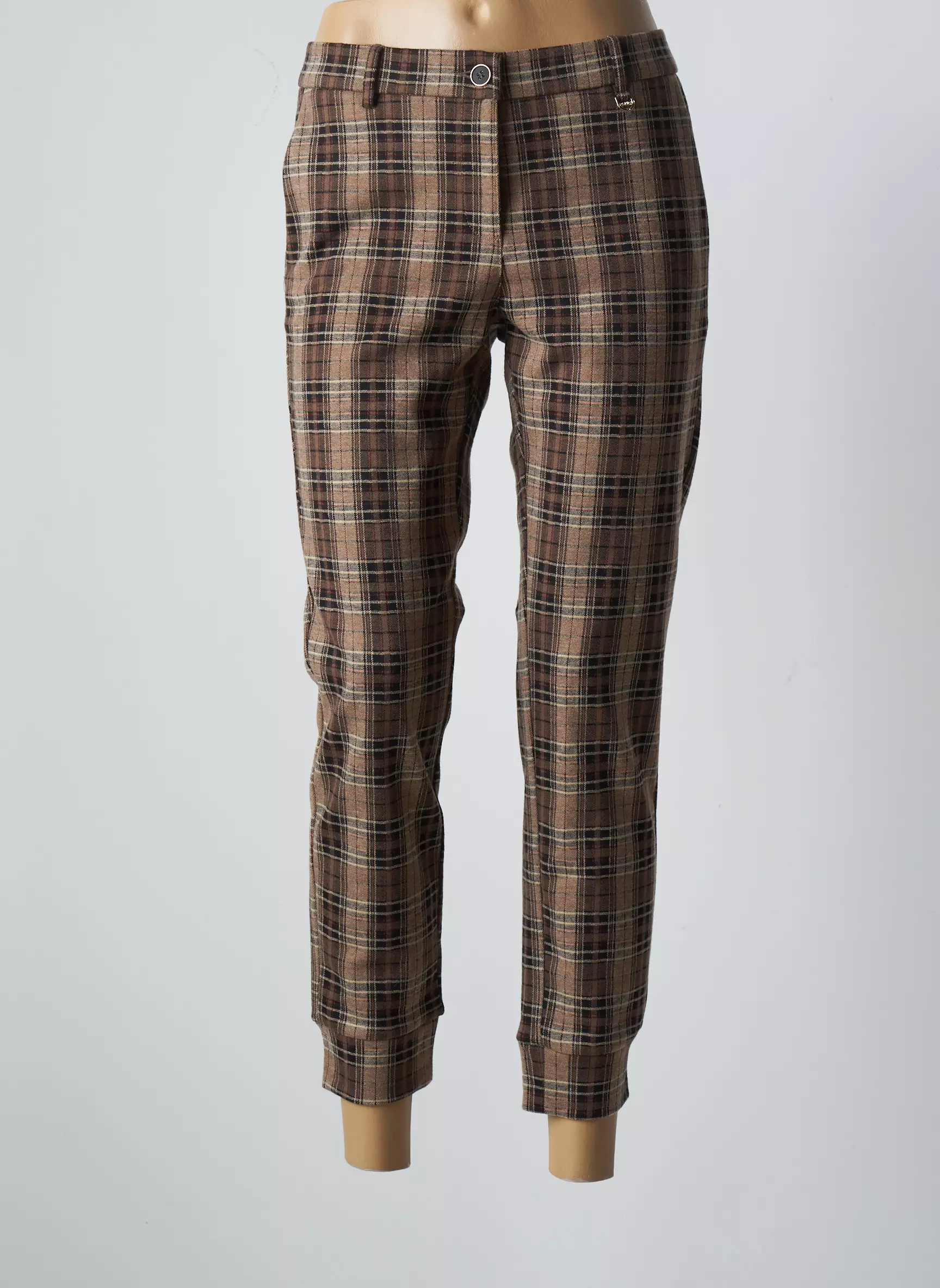 Lcdn Pantalon7 8 Femme couleur marron