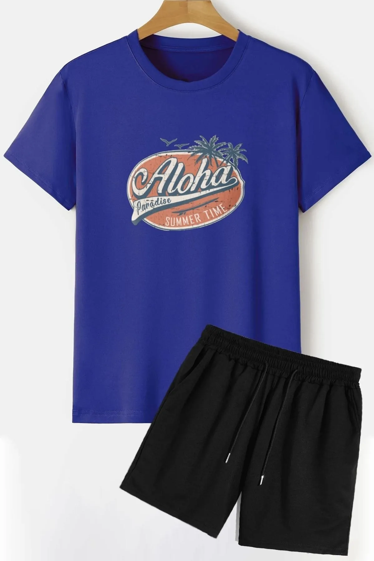 trendypassion  Aloha Shorts T-Shirt-Trainingsanzug-Set