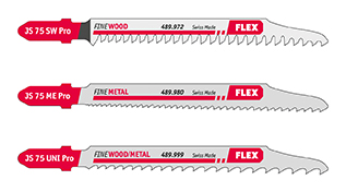 Flex-tools pribor 490008 Set listova ubodne pile za drvo, metal i rastavljanje JS 75 Pro Set 3 dijela