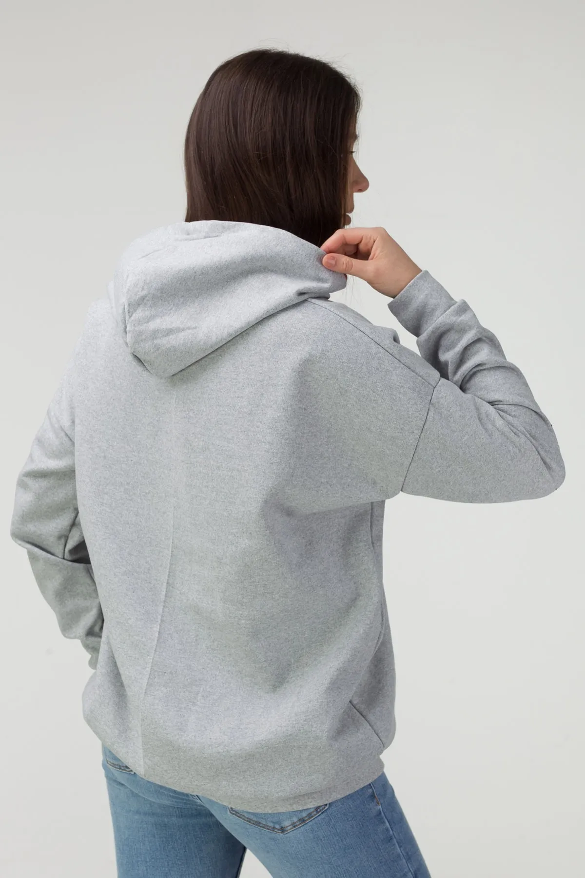MODAGEN  Grauer Unisex-Cardigan in Übergröße