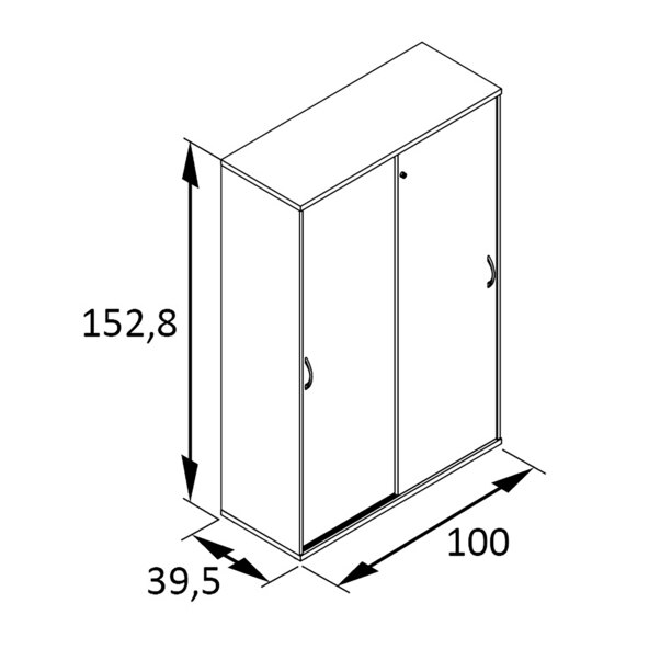 Serie 4000 Aktenschrank 4800, esche grau/weiß matt