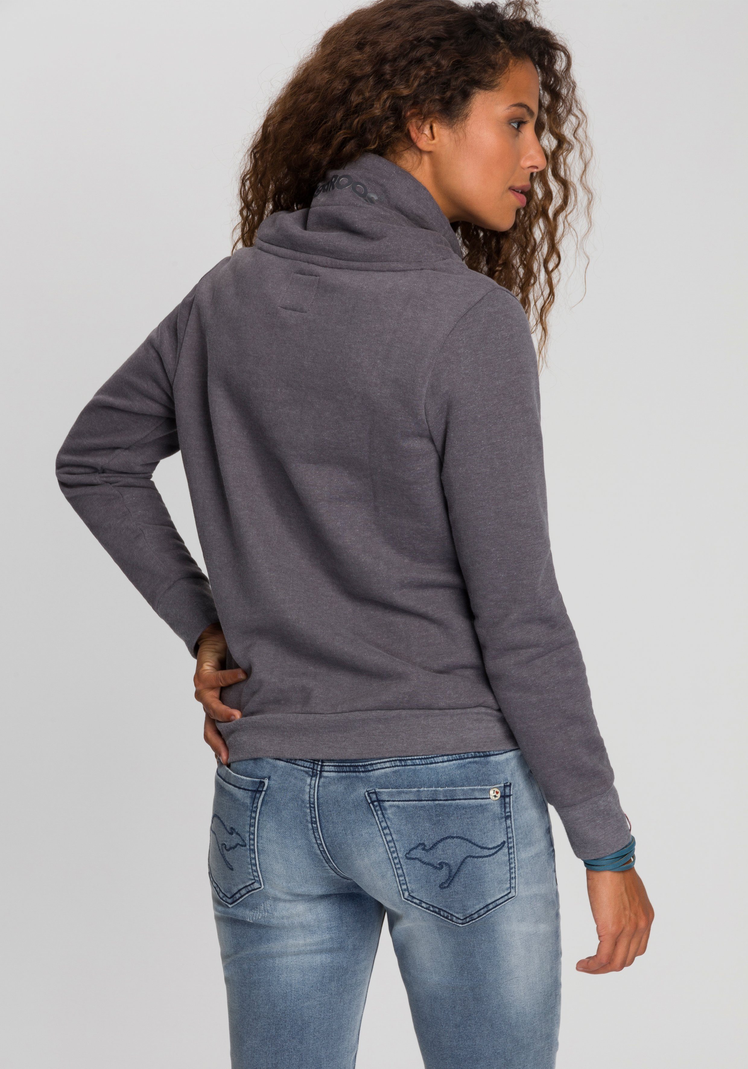 KangaROOS Sweatshirt mit hohem Stehkragen