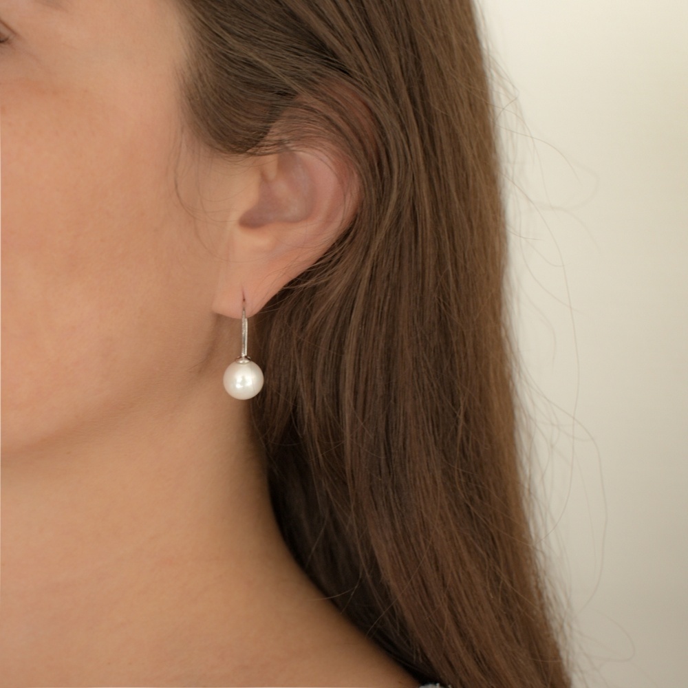 Rafaela Donata Boucles d'oreille en argent Argent sterling Perles organiques en Argent Boucles d'oreilles